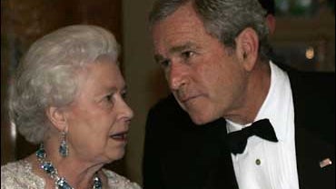 Queen Elizabeth II and President Bush 