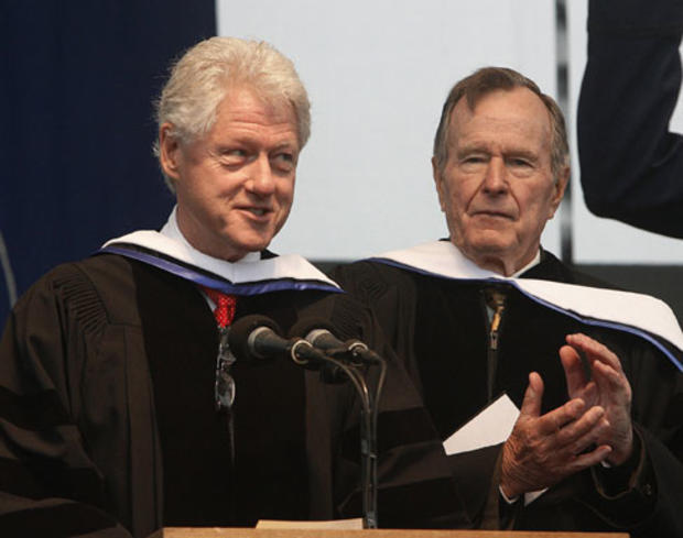 Presidents Clinton & Bush<br>U. of New Hampshire 