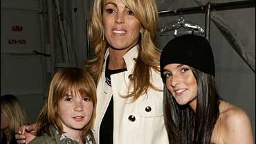 Dina Lohan with Ali and Cody Lohan 