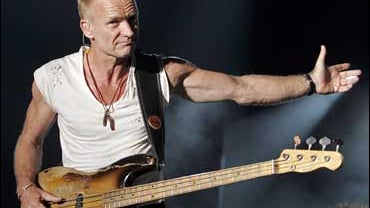 Sting and The Police perform at the Bonnaroo music festival in Manchester, Tenn., Saturday, June 16, 2007. 