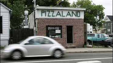 The tiny pizza parlor Pizzaland that was seen briefly in the opening credits of "The Sopranos" cable television series that has ended, is seen Wednesday, June 20, 2007, in North Arlington, N.J. Pizzaland is enjoying a surge in business with weekly orders  
