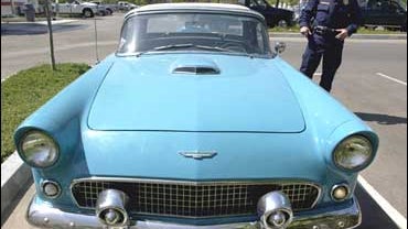 stolen 1956 Ford Thunderbird, recovered after 31 years 