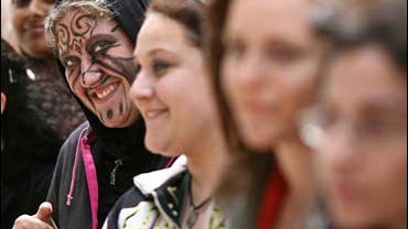 Harry Potter fans queue for a sight of the stars of the new Harry Potter film 'Harry Potter and the Order of the Phoenix' ahead of it's European film premiere tonight in London's Leicester Square, 03 July 2007. 