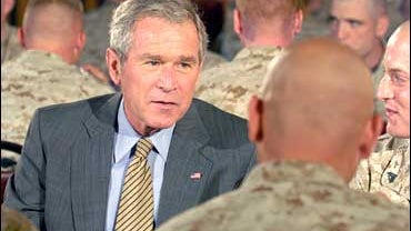 President Bush, Marines, Quantico Marine Corps Base 