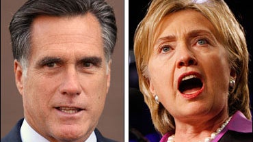 Mitt Romney and Hillary Clinton 