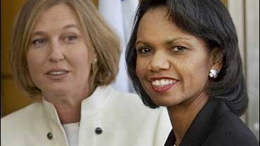 Tzipi Livni and Condi Rice 