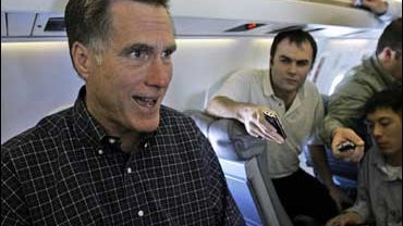 Mitt Romney en route to Florida 