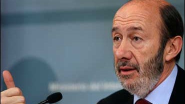 Spain's Interior Minister Alfredo Perez Rubalcaba 