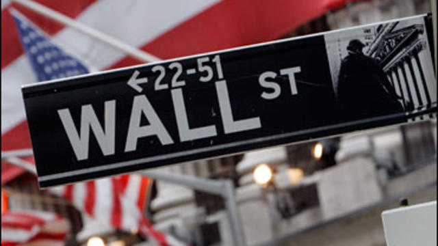 U.S. flags adorn the facade of the New York Stock Exchange 