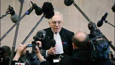 French lawyer Mario Stasi, representing one of the convicted members of the organization l'Arche de Zoe (Zoe's Ark) 