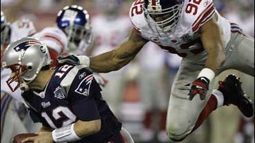 Sack on Patriots quarterback Tom Brady 