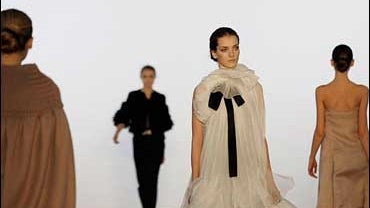 Models wear creations by Italian fashion designer Alessandra Facchinetti for Valentino fashion house during her Fall-Winter 2008-2009 ready-to-wear collection in Paris, Thursday, Feb. 28, 2008. 