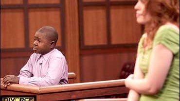 This photo released courtesy of Twentieth Television shows actor Gary Coleman, left, and his wife Shannon Price on the set of Twentieth Television's "Divorce Court," on March 13, 2008, in Los Angeles. The couple appeared in front of Judge Lynn Toler, host 