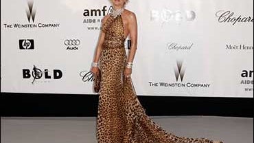 American actress Sharon Stone arrives at the amfAR's annual Cinema Against AIDS 2008 gala at Le Moulin de Mougins, southern France, Thursday, May 22, 2008.(AP Photo/Matt Sayles) 