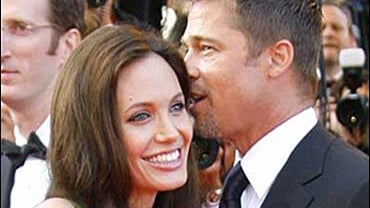 American actors Brad Pitt and Angelina Jolie arrive for the premiere of the film "Kung Fu Panda," during the 61st International film festival in Cannes, southern France, on Thursday, May 15, 2008. (AP Photo/Matt Sayles) 