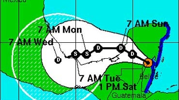 Tropical Storm Arthur, off the coast of Belize 