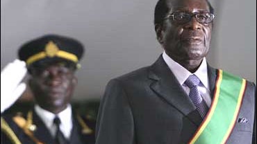Zimbabwean President Robert Mugabe at his inauguration ceremony at State house in Harare 