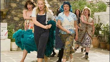 Meryl Streep, Christine Baranski, Julie Walters and frieds in the ABBA musical "Mamma Mia!" 