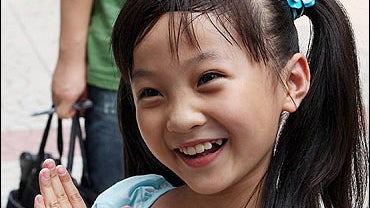 Lin Miaoke, a nine-year-old Chinese girl who performed at the opening ceremony of the Beijing Olympics 