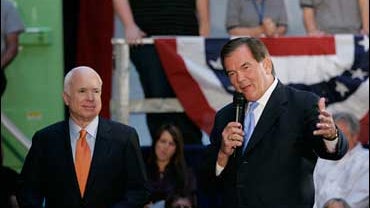 John McCain and Tom Ridge 