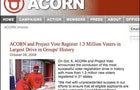 Screen shot of ACORN Web site 