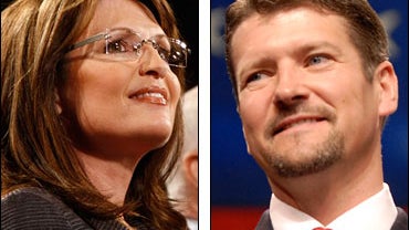 US Vice Presidential Republican candidate Sarah Palin and her husband Todd Palin 