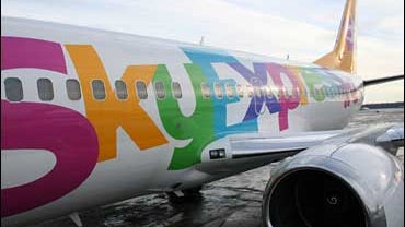 Part of the fleet of Sky Express, Russia's first low-cost airline. 