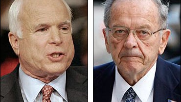 . John McCain and Sen. Ted Stevens 