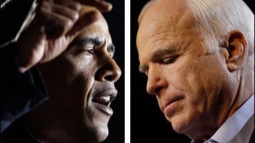 Barack Obama and John McCain 