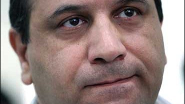 Ali Ashtari, an electronic salesman charged with espionage, in a court room at Revolutionary Court in Tehran, Iran 