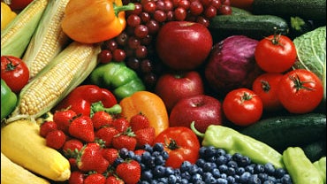 an assortment of mixed fruits and vegetables 