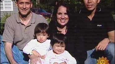 Gina, a surrogate mother, delivered twins (Iris and Ivory) for their parents - Tom Pistula and Jeffrey Lui. 