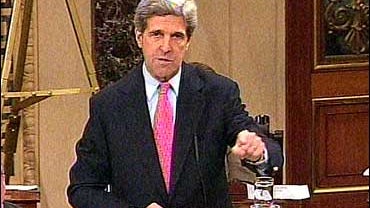 Sen. John Kerry, D-Mass., debating the economic stimulus package, Feb. 7, 2009. 