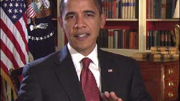 President Barack Obama in his weekly address, Feb. 28, 2009. 