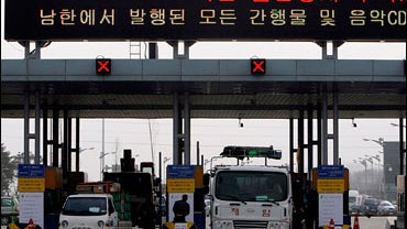 Cars at N. Korea border 