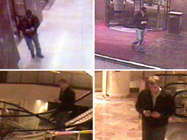 This frame grab from a video surveillance camera at the Marriott Copley  and Westin hotel provided by the Boston Police Department on Wednesday April 15, 2009 shows a "person of interest" in attacks on two masseuses-for-hire at luxury hotels. 
