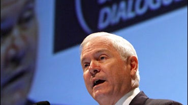 U.S. Secretary of Defense Robert Gates delivers his keynote speech at the Asia Security Summit Saturday, May 30, 2009 in Singapore. 