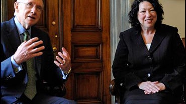 Supreme Court nominee Sonia Sotomayor meets with Senate Majority Leader Harry Reid 
