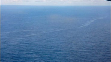 In this photo released by Brazil's Defense Ministry, an aerial view of an oil slick on the sea near Brazil, Wednesday, June 3, 2009. 
