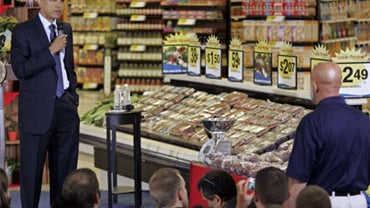 Obama at supermarket 