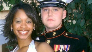 Marine Sgt. Jan Pietrzak, 24, and his wife, Quiana Jenkins-Pietrzak, 26. 