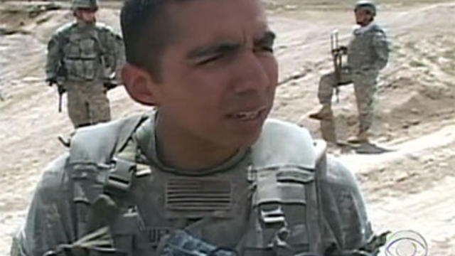 U.S. Army Captain Jose Vasquez talks to CBS News in Afghanistan 