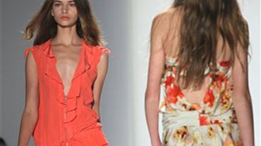 Spring 2010 fashion collection from Cynthia Steffe by designer Shaun Kearney is modeled during fashion week in New York, Friday, Sept. 11, 2009. (AP Photo/Bebeto Matthews) 