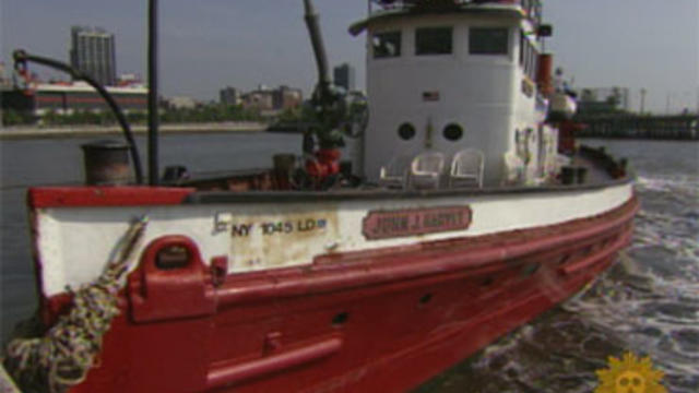 The John J. Harvey, a restored New York City fireboat, is relaunched. 