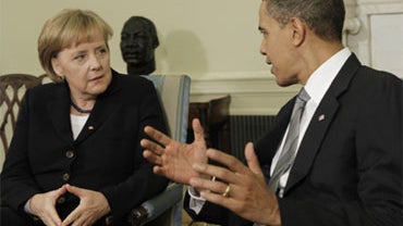 Barack Obama and Angela Merkel 