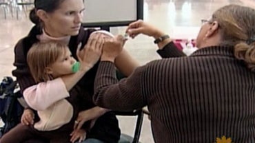 Although this woman was able to receive the H1N1 vaccine in this "Sunday Morning" story that aired Sunday, Nov. 8, 2009, a lot of Americans are choosing not to receive similar shots. A nationwide CNN poll taken last month found that only 49 percent of tho 