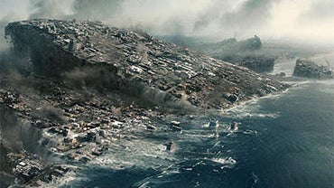 California slides into the ocean (finally!) in the Doomsday film "2012." 