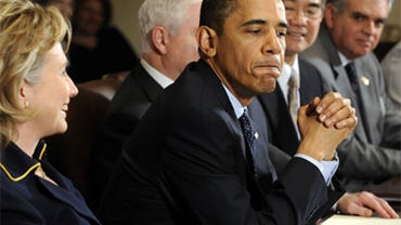 Barack Obama at Cabinet Meeting 