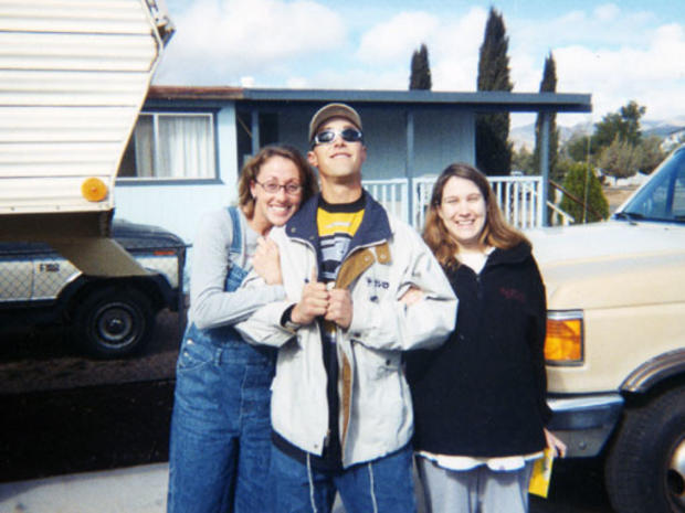 Mike with his sister Crissy, left, with his then-girlfriend Shannon Albers, circa 1999. Mike and Shannon met in the fall of 1995. 