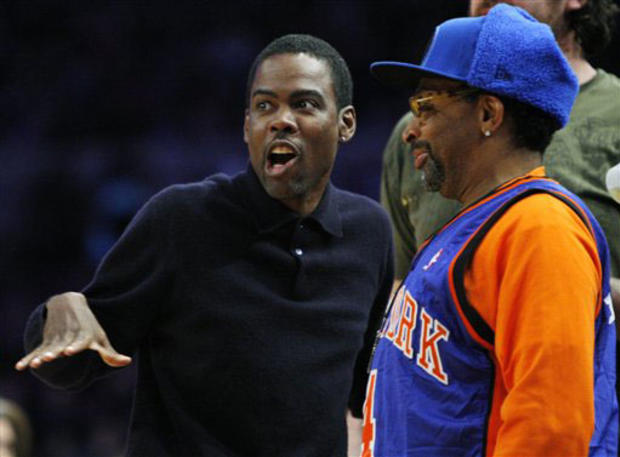Chris Rock Meets Spike Lee at Knicks Game 